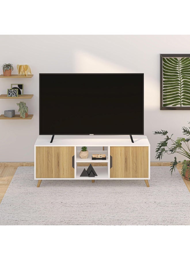 MORU Full TV Cabinet Living Room Table, TV Table, Entertainment Center for TV, Minimalist TV Stand for Home or Office, Multipurpose Furniture, TV Shelf, TV Cabinet - Image 2